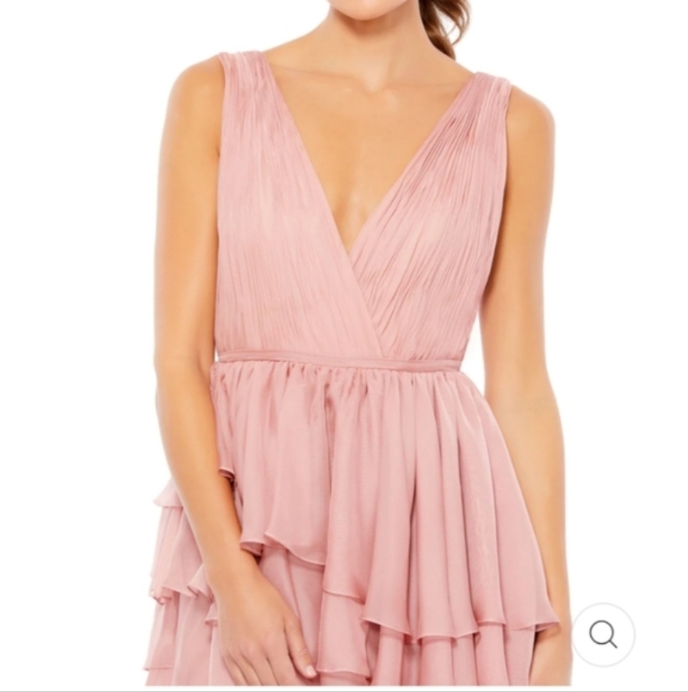 Mac Duggal Pink Layered Ruffle Dress - Picture 4 of 5